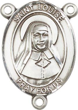 St. Louise de Marillac Rosary Center, Sterling Silver, 3/4", # 66398