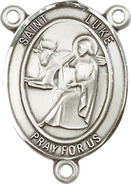 St. Luke the Apostle Rosary Center, Sterling Silver, 3/4", # 66401