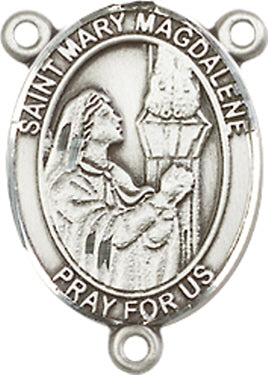 St. Mary Magdalene Rosary Center, Sterling Silver, 3/4", # 66410