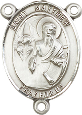 St. Matthew the Apostle Rosary Center, Sterling Silver, 3/4", # 66413