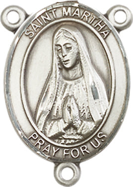 St. Martha Rosary Center, Sterling Silver, 3/4", # 66414