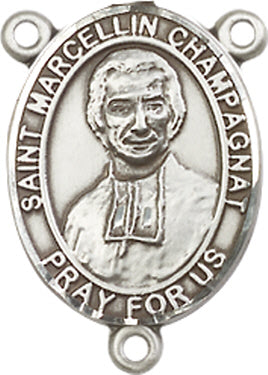 St. Marcellin Champagnat Rosary Center, Sterling Silver, 3/4", # 66418