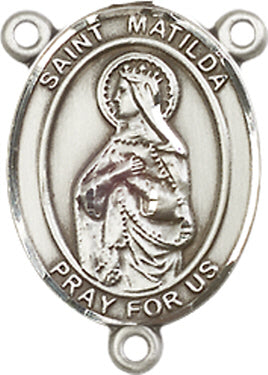 St. Matilda Rosary Center, Sterling Silver, 3/4", # 66422