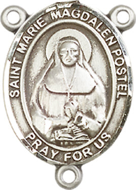 St. Marie Magdalen Postel Rosary Center, Sterling Silver, 3/4", # 66424
