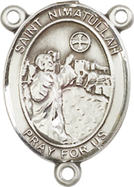 St. Nimatullah Rosary Center, Sterling Silver, 3/4", # 66431