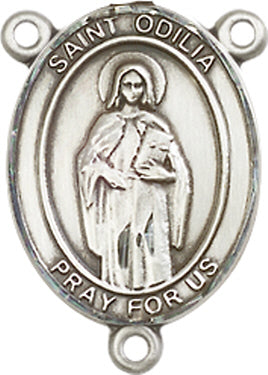 St. Odilia Rosary Center, Sterling Silver, 3/4", # 66433