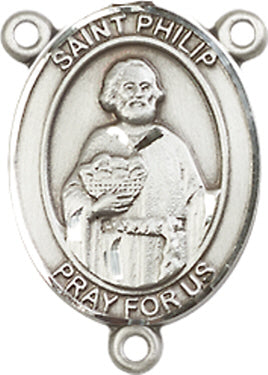 St. Philip the Apostle Rosary Center, Sterling Silver, 3/4", # 66435