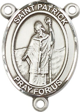 St. Patrick Rosary Center, Sterling Silver, 3/4", # 66436