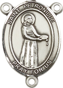 St. Petronille Rosary Center, Sterling Silver, 3/4", # 66441