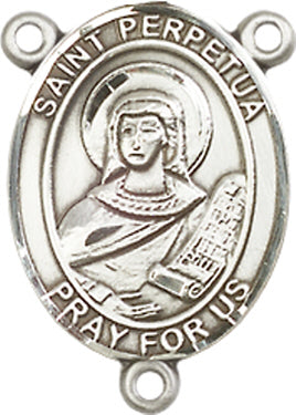 St. Perpetua Rosary Center, Sterling Silver, 3/4", # 66443