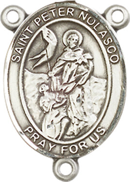 St. Peter Nolasco Rosary Center, Sterling Silver, 3/4", # 66444