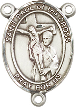 St. Paul of the Cross Rosary Center, Sterling Silver, 3/4", # 66446