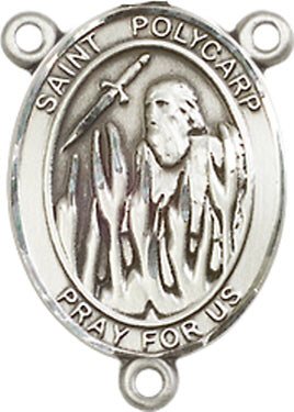 St. Polycarp of Smyrna Rosary Center, Sterling Silver, 3/4", # 66448