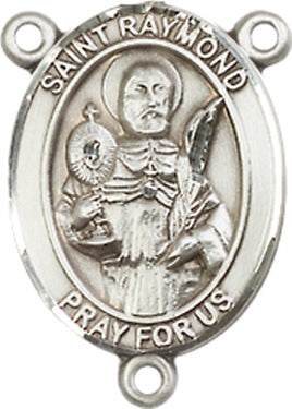 St. Raymond Nonnatus Rosary Center, Sterling Silver, 3/4", # 66449