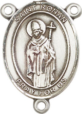 St. Ronan Rosary Center, Sterling Silver, 3/4", # 66460