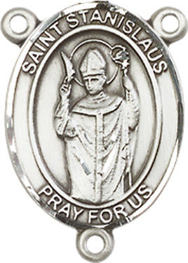 St. Stanislaus Rosary Center, Sterling Silver, 3/4", # 66468