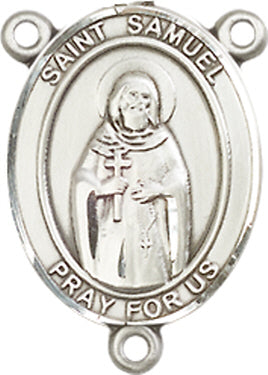 St. Samuel Rosary Center, Sterling Silver, 3/4", # 66471