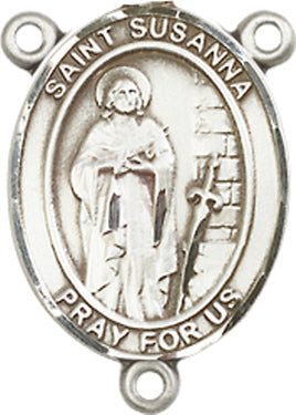 St. Susanna Rosary Center, Sterling Silver, 3/4", # 66473
