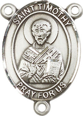St. Timothy Rosary Center, Sterling Silver, 3/4", # 66475
