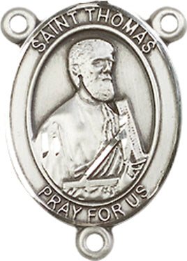 St. Thomas the Apostle Rosary Center, Sterling Silver, 3/4", # 66477