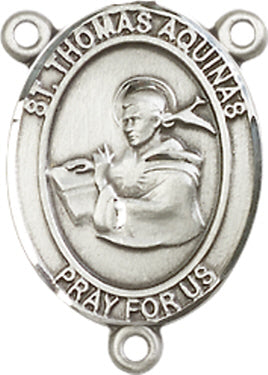 St. Thomas Aquinas Rosary Center, Sterling Silver, 3/4", # 66478