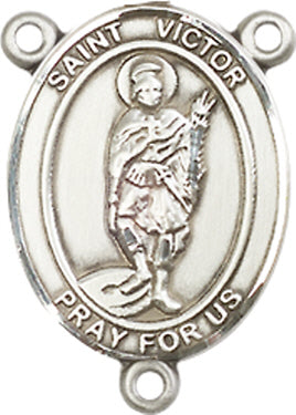 St. Victor of Marseilles Rosary Center, Sterling Silver, 3/4", # 66489
