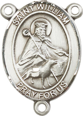 St. William of Rochester Rosary Center, Sterling Silver, 3/4", # 66491