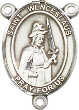 St. Wenceslaus Rosary Center, Sterling Silver, 3/4", # 66493