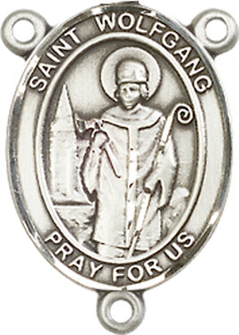 St. Wolfgang Rosary Center, Sterling Silver, 3/4", # 66495