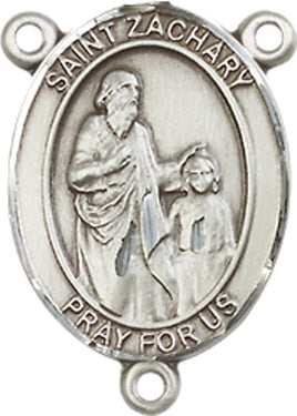 St. Zachary Rosary Center, Sterling Silver, 3/4", # 66496
