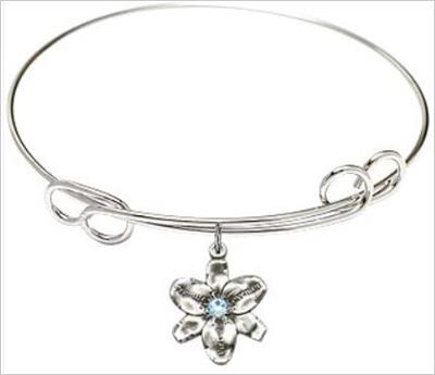 Chastity Bracelet, 7-1/2" Round Loop Bangle, Aqua, # 66579