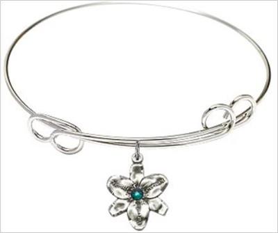 Chastity Bracelet, 7-1/2" Round Loop Bangle, Emerald, # 66581