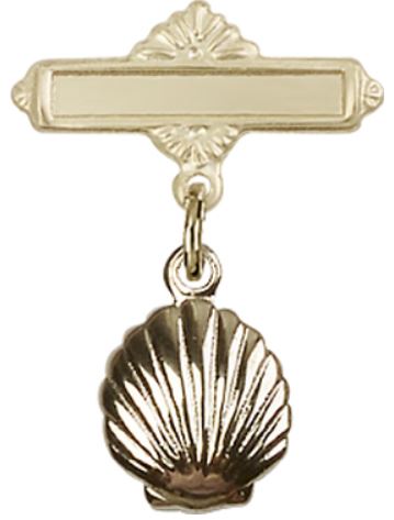 Baby Pin with Shell, 14kt Gold Filled, # 66616