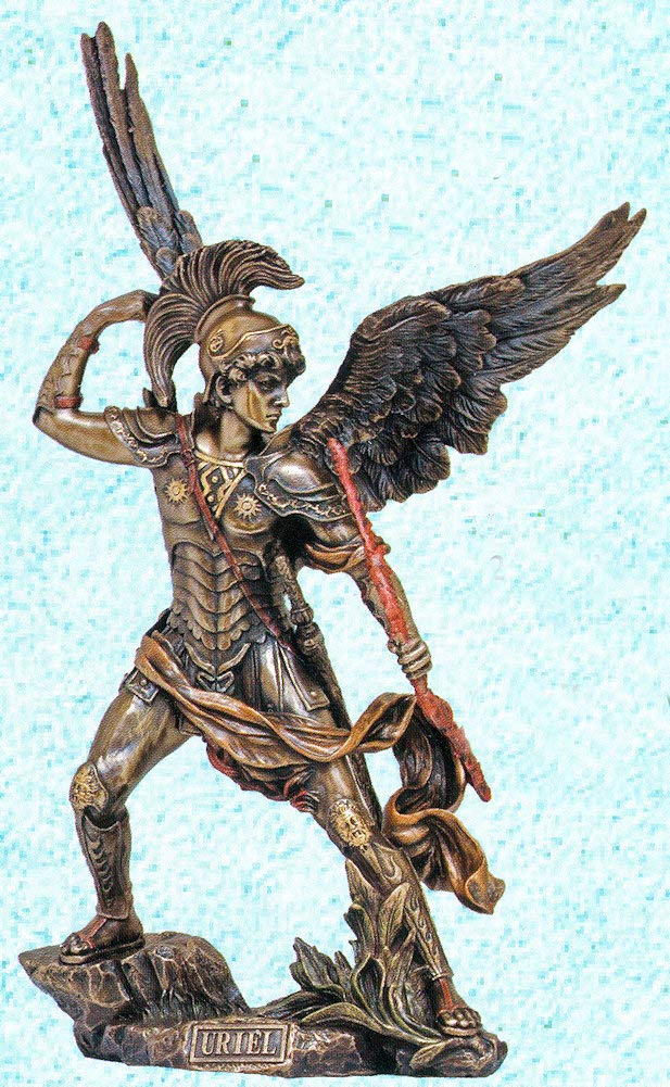 Archangel Uriel, Bronzed Resin, 13.25", 92291