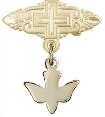 Baby Pin with Holy Spirit Charm, 14kt Gold Filled, # 66922