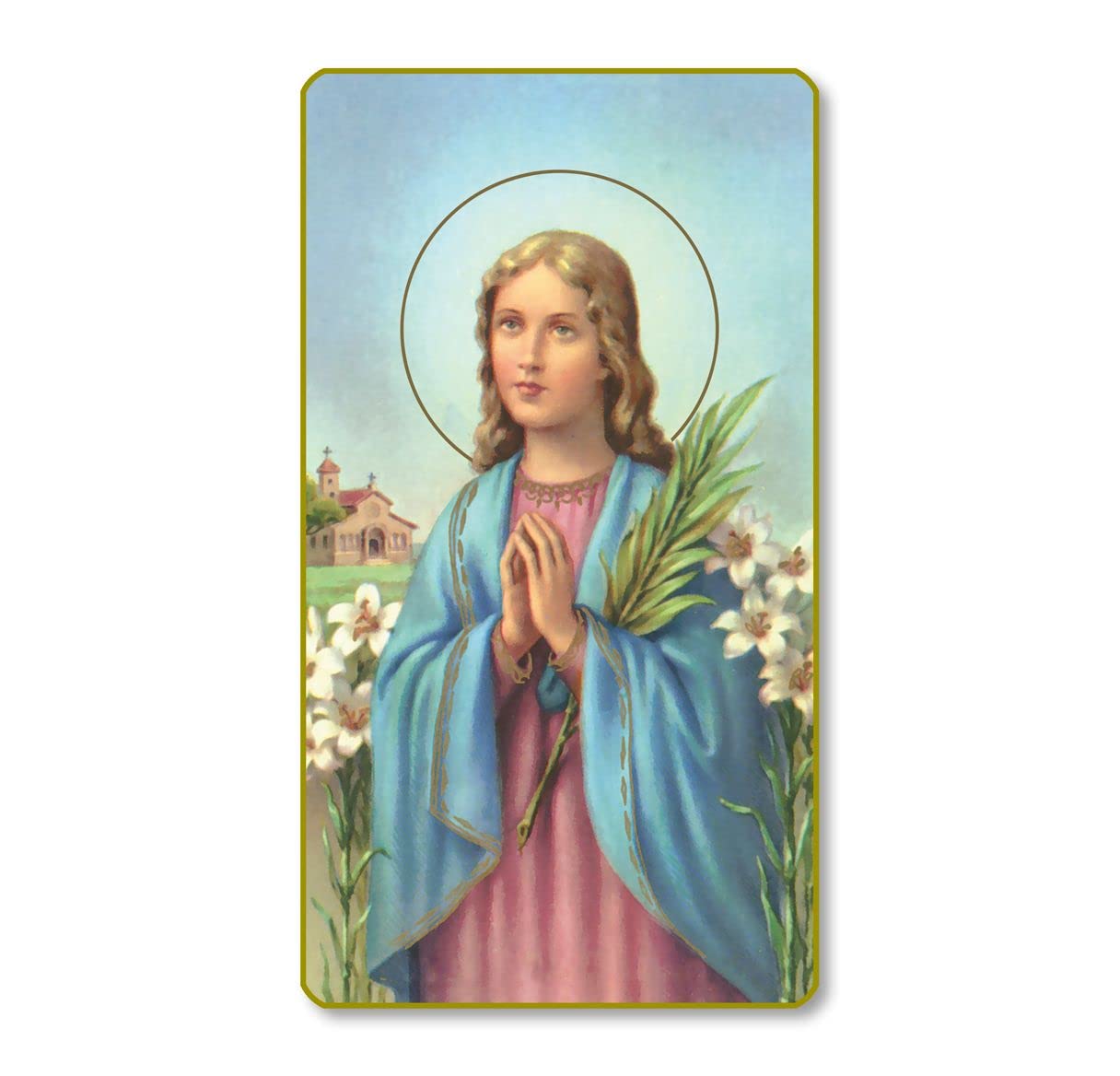 St. Maria Goretti Italian Paper Holy Cards, 2"x4", Blank Back, 100-Pack, # 6074