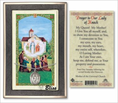 Our Lady of Knock Medal with Prayer Card, gift boxed, Sterling Silver, # 67219