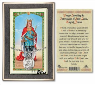 St. Louis Medal with Prayer Card, Gift Boxed, Sterling Silver, # 67304