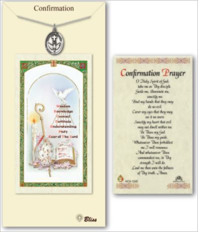 Confirmation Pewter Medal with Prayer Card, # 67334