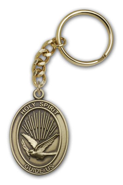 Keychain, Holy Spirit, Bronze Oxide Finished Pewter, 1-3/8" Medal, #98870