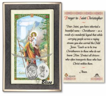 Basketball / St. Christopher Medal with Prayer Card, 1" Sterling Silver, # 67474