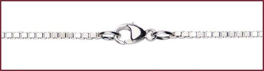 18" Sterling Silver Venetian Box Chain, 1.25"mm wide, # 9466