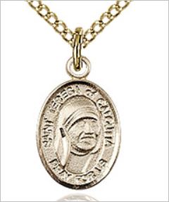 Saint Teresa of Calcutta Medal, 14kt Gold Filled, 1/2", Your Choice of Chain, # 67522