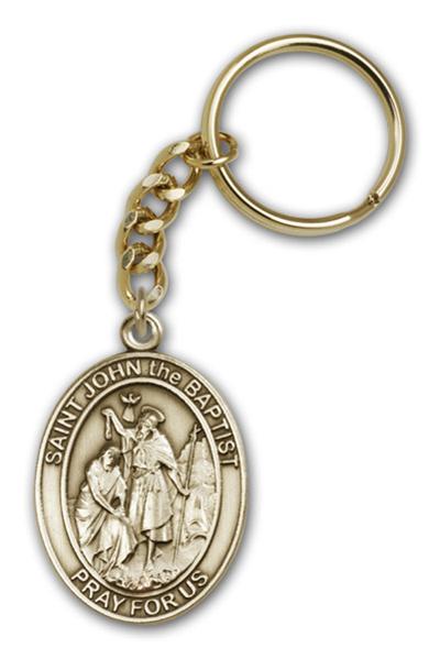 Keychain, St. John the Baptist, Bronze Oxide Finished Pewter, 1-3/8" Medal, #98876