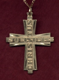 1-3/8" Jesus Christus 14kt Gold Filled Cross Necklace, Your Choice of Chain # 6793