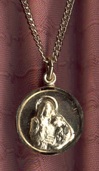 9/16" St. Ann Medal, 14kt Gold Filled, your choice of chain # 6799