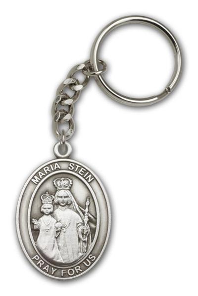 Keychain, St. Maria Stein, Silver Oxide Finished Pewter, 1-3/8" Medal, #98892