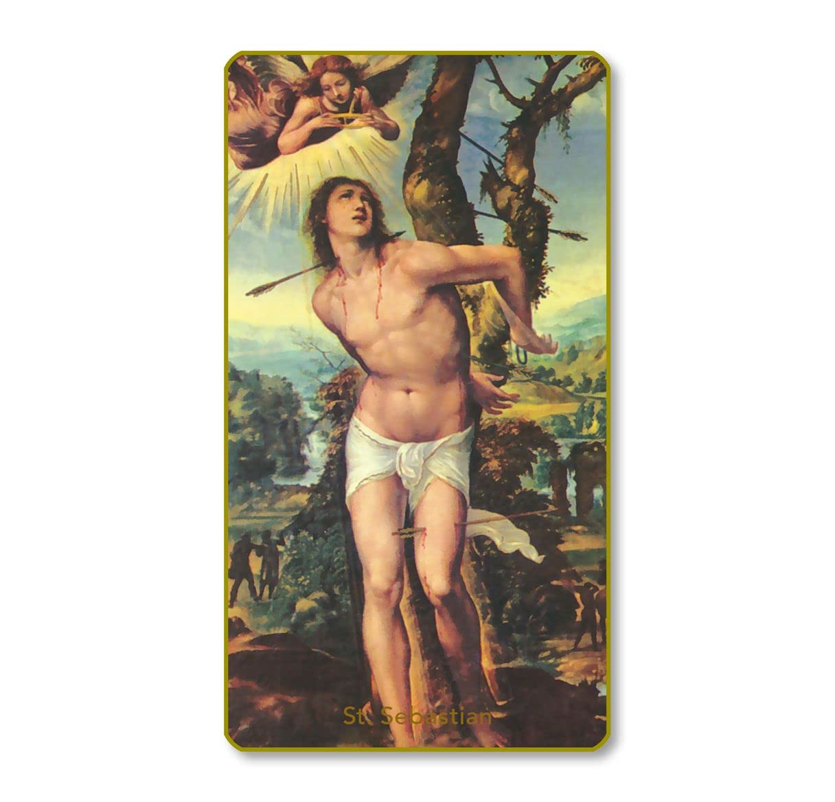 St. Sebastian Italian Paper Holy Cards, 2"x4", Blank Back, 100-Pack, # 6127