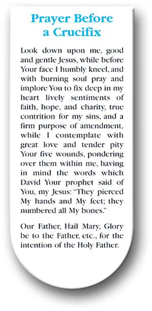 Magnetic Bookmark, 3", Prayer Before a Crucifix, 10-Pack, # 70360