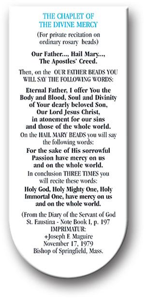 Magnetic Bookmark, 3", Divine Mercy, 10-Pack, # 70368